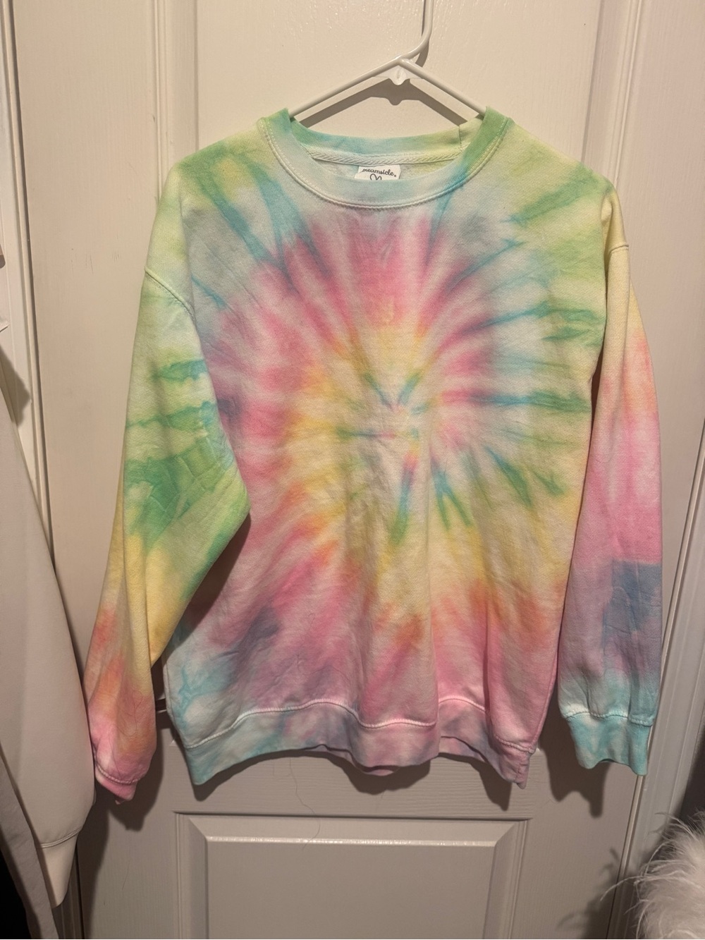 Pastel Tie-Dye Crewneck Sweatshirt - Multicolor